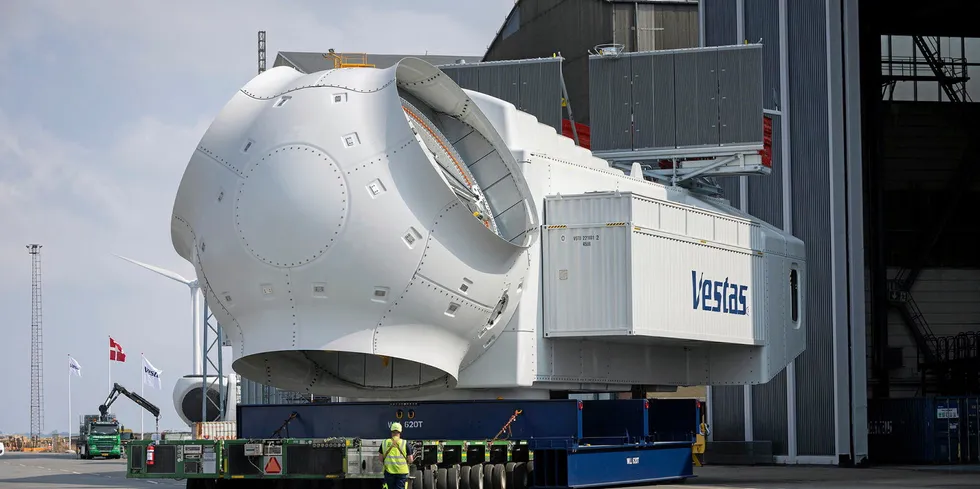 Vestas 15MW turbine nacelle prototype.