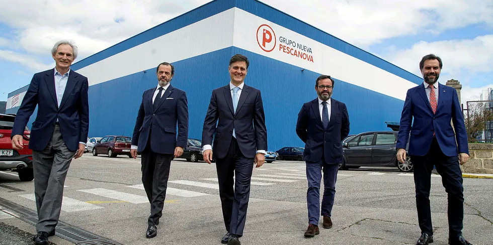 Nueva Pescanova's board of directors from left to right: José Fafián Seijo, Javier Carral, Jose Maria Benavent, Ignacio Gonzalez Hernandez and Marco Nieto.