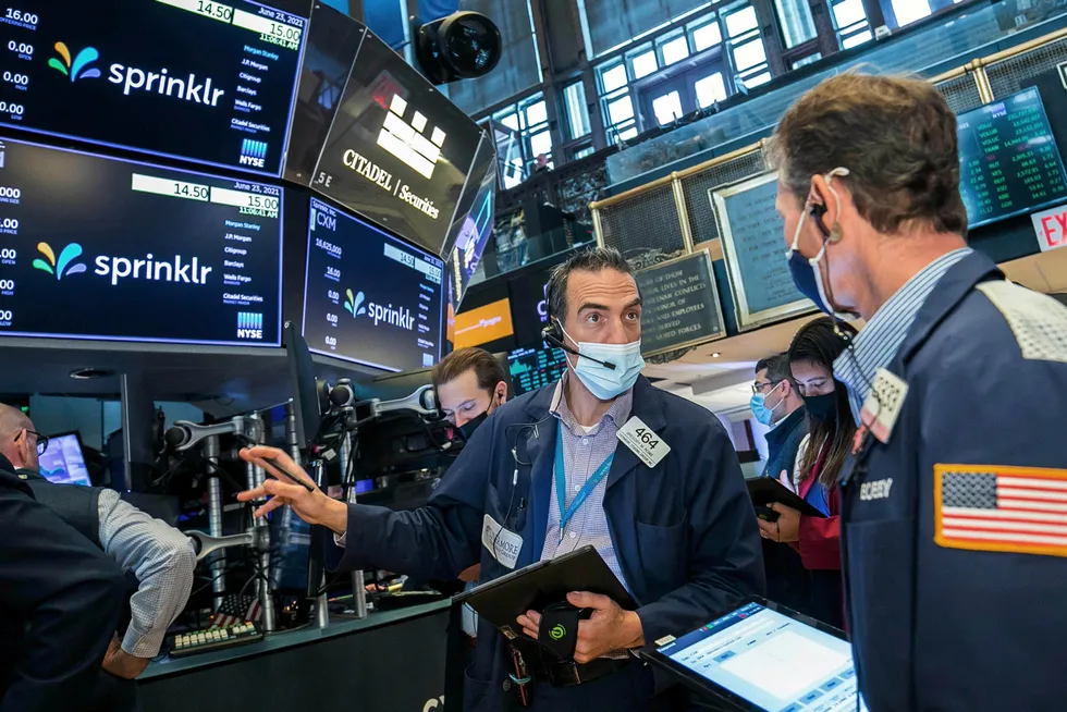 Retreating: oil prices edged back from 2018 highs as investors await the outcome of this week's Opec+ meeting