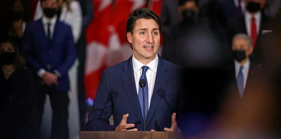 Canadian prime minister Justin Trudeau.
