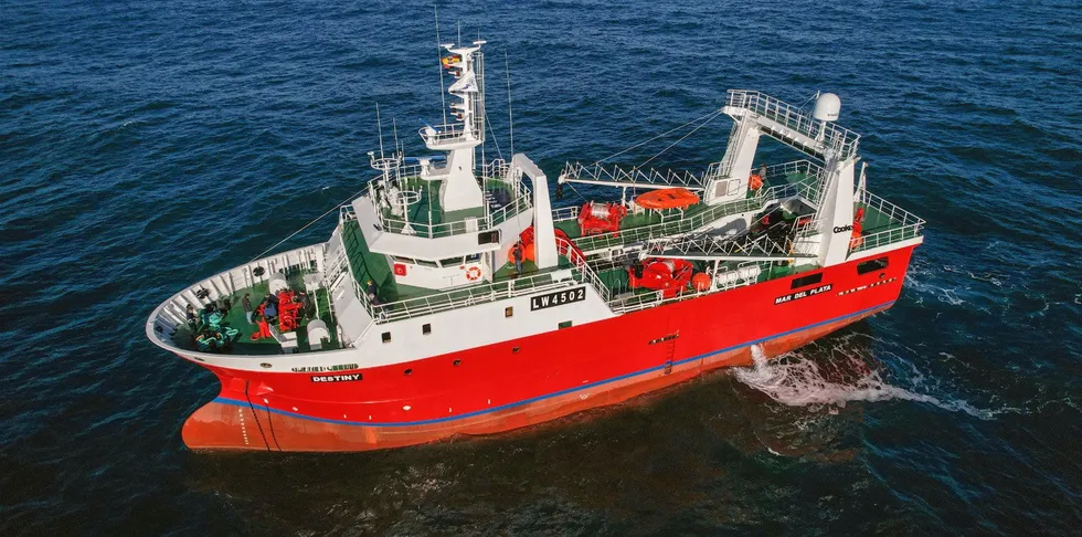 Built by the Astilleros Armon shipyard in Spain, at a value of CAD $15 million, the Destiny will be one of the newest and most modern fishing vessels in the Argentine shrimp industry.