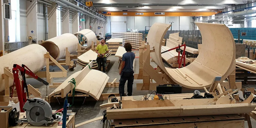 Backing for Modvion, which makes wind turbine towers from wood, is one of Vestas' circularity initiatives.