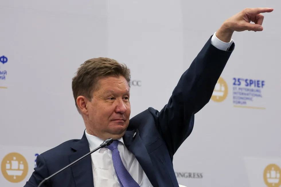 Gazprom executive chairman Alexei Miller.