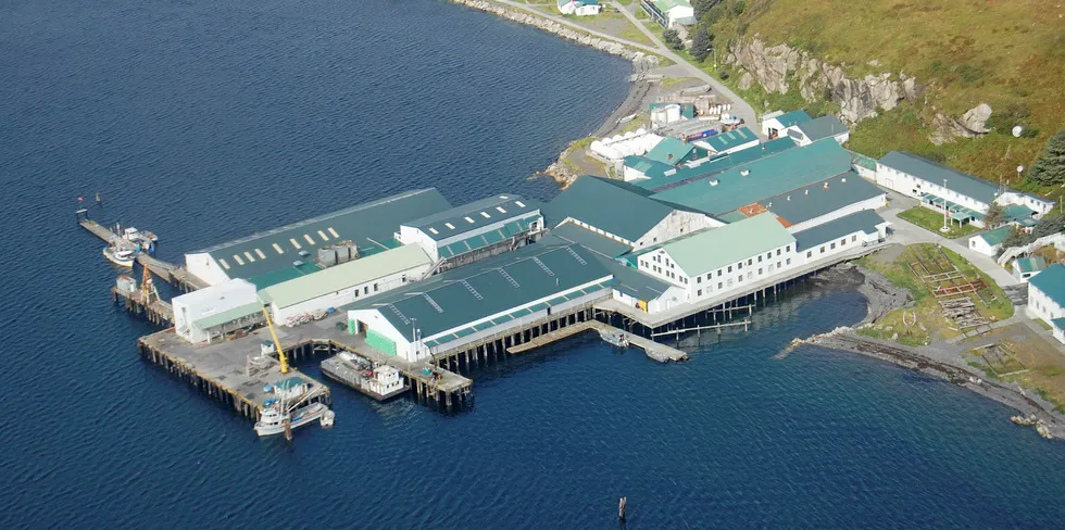 OBI Seafoods' processing plant in Alitak, Alaska.