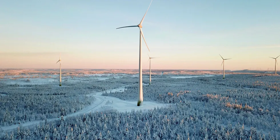 The Erträsk sub-project of the Markbygden wind complex in northern Sweden