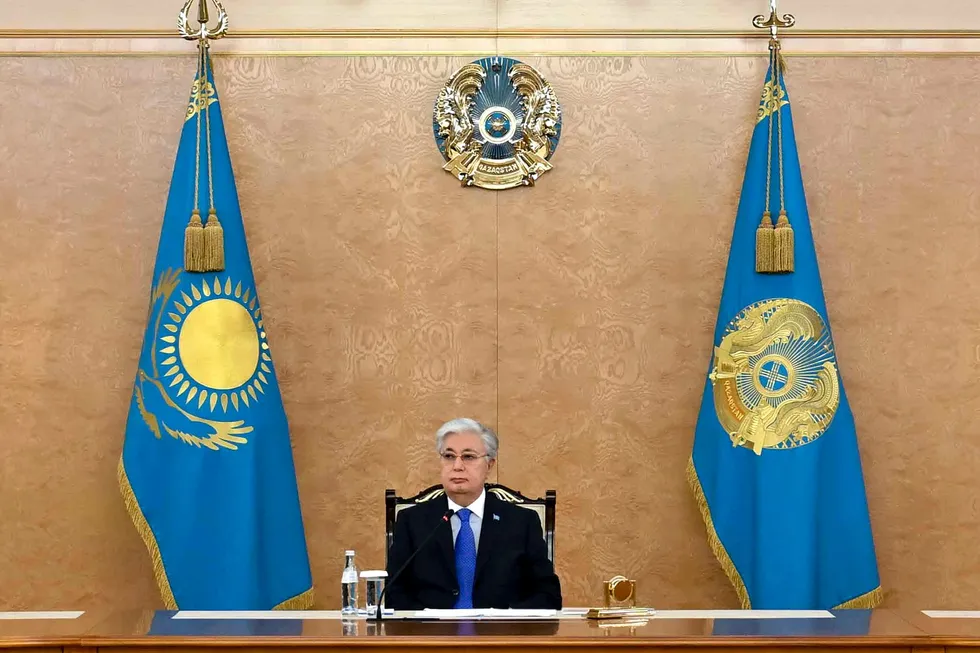 Kazakhstan President Kassym-Jomart Tokayev.