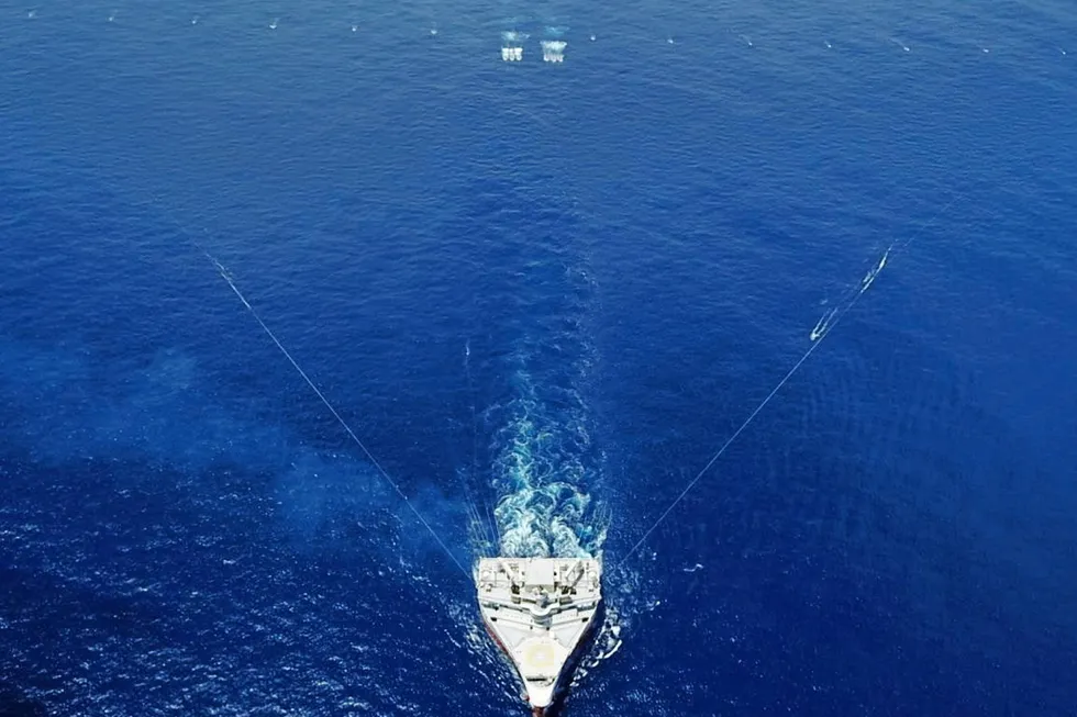 A PGS seismic survey vessel.