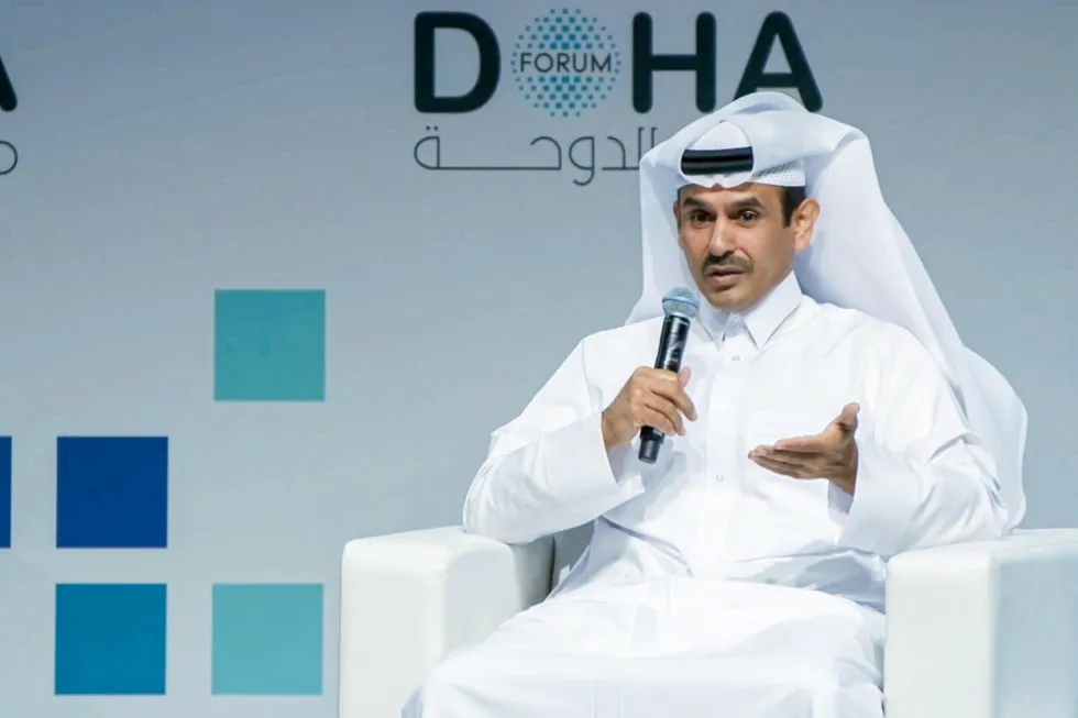Qatar’s Energy Minister and QatarEnergy chief executive Saad Al-Kaabi addressed the Doha Forum 2024.
