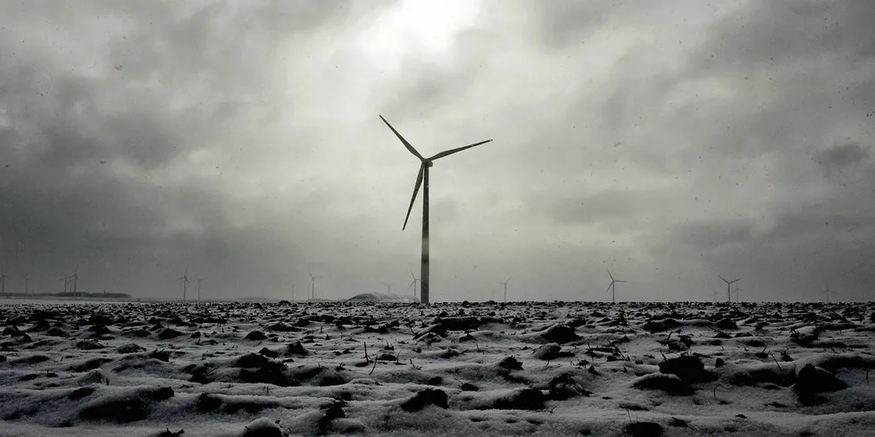 Turbines at the Buffalo Ridge Wind Power Project in Elkton, South Dakota. (Credit: Aaron Packard/Bloomberg via Getty Images)