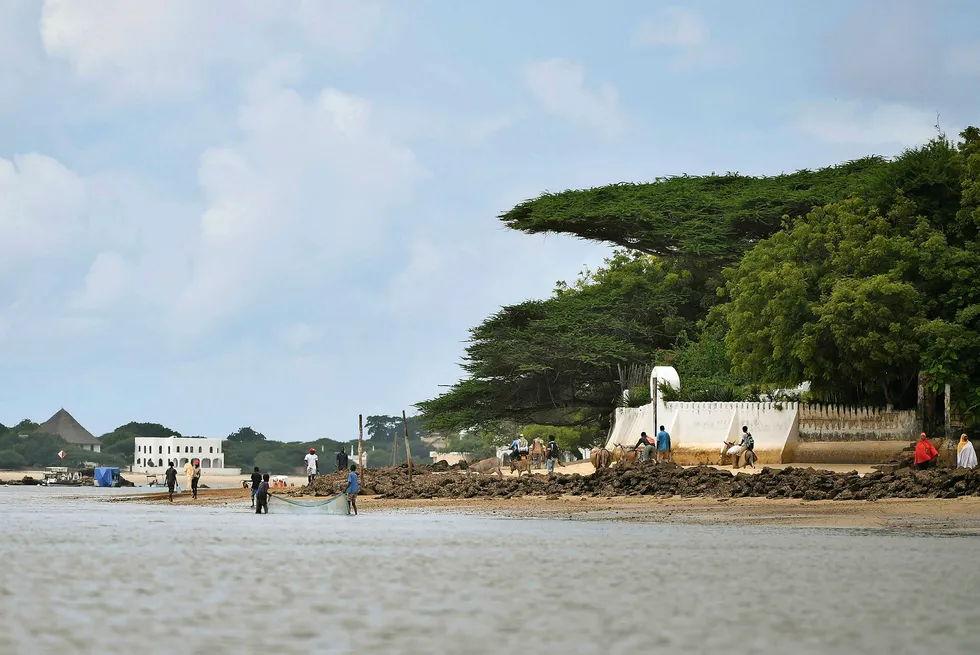 Pipeline terminus: Lamu port on Kenya's Indian Ocean seaboard will host onshore oil storage tanks