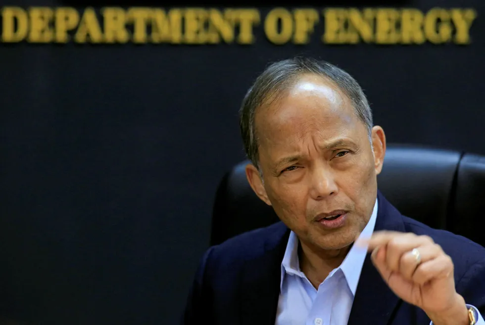 Upbeat: Philippines Energy Secretary Alfonso Cusi