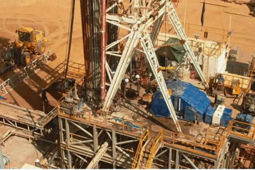 the Ensign Rig 932 on site at Albany-2