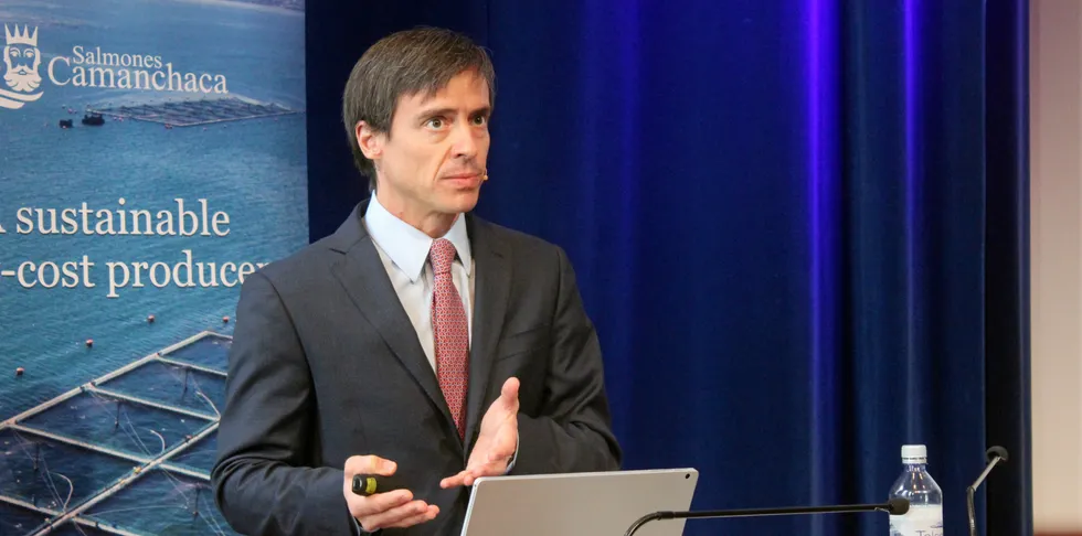 Salmones Camanchaca's CEO Manuel Arriagada managed to report higher EBITDA and revenue partly due to strong salmon prices during 2021.