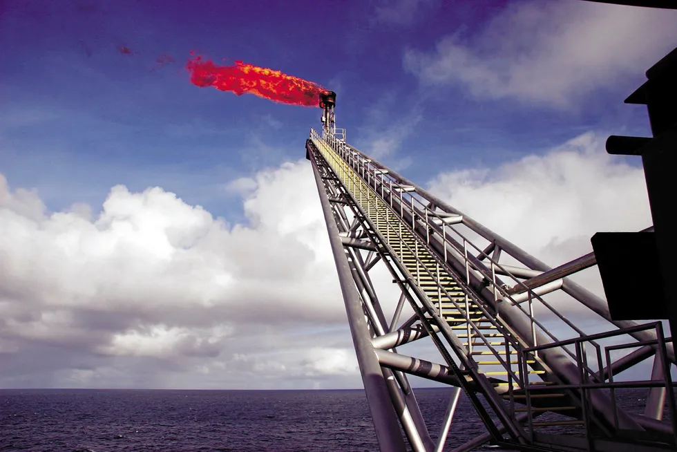 Portfolio: flaring at the BassGas project in the Bass Strait off Australia