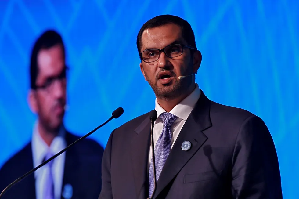 Sultan Ahmed Al Jaber, the chief executive of Adnoc group.