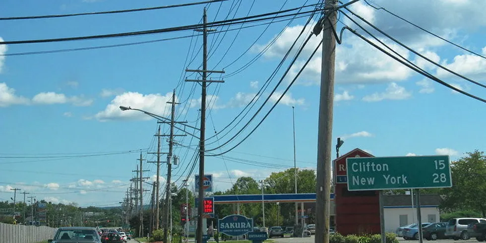 . US power network lines.