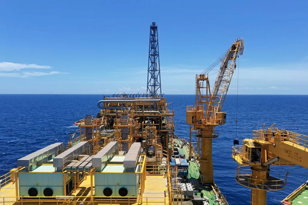 Hook-up operations: OEG's Madura floating production unit.