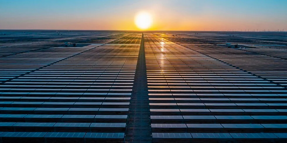 Solar array in Saudi Arabia