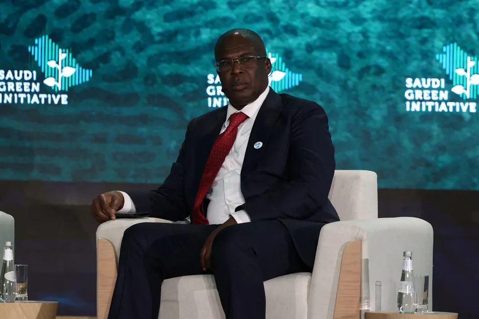 Welcome: Nigeria’s Minister of State for Petroleum Timipre Sylva visited Saudi Arabia in October 2021