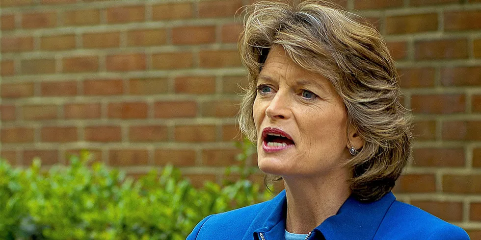 Alaska Senator Lisa Murkowski gave a speech honoring the late Trident Seafoods founder Chuck Bundrant.