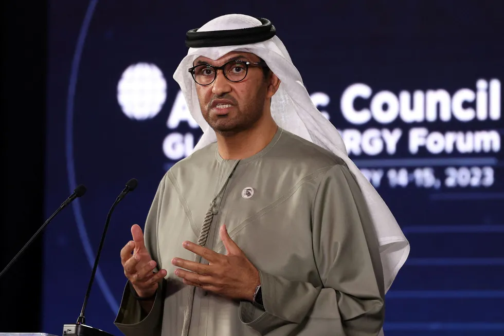 Adnoc chief executive Sultan Ahmed Al Jaber.