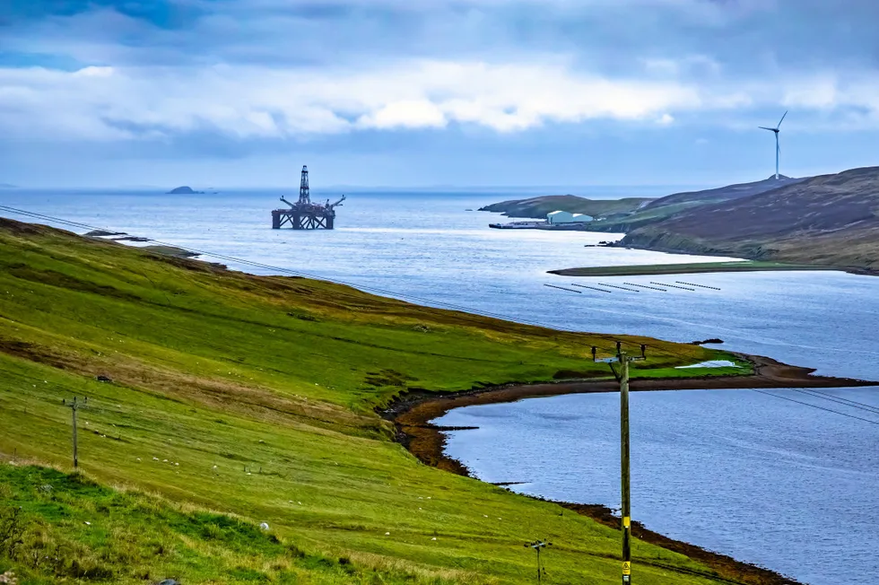 A drilling unit in the Shetlands area