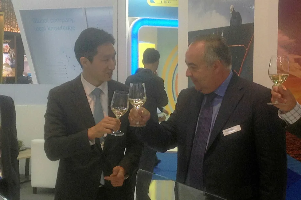 Kwispaa LNG and Hyundai executives