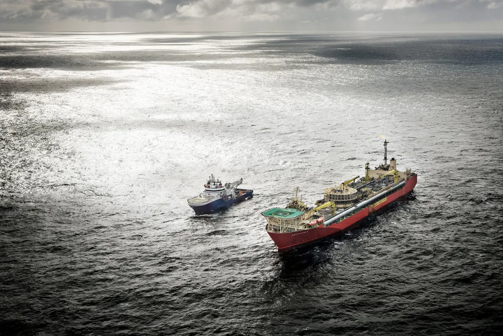 The Gryphon floating production, storage and offloading vessel.