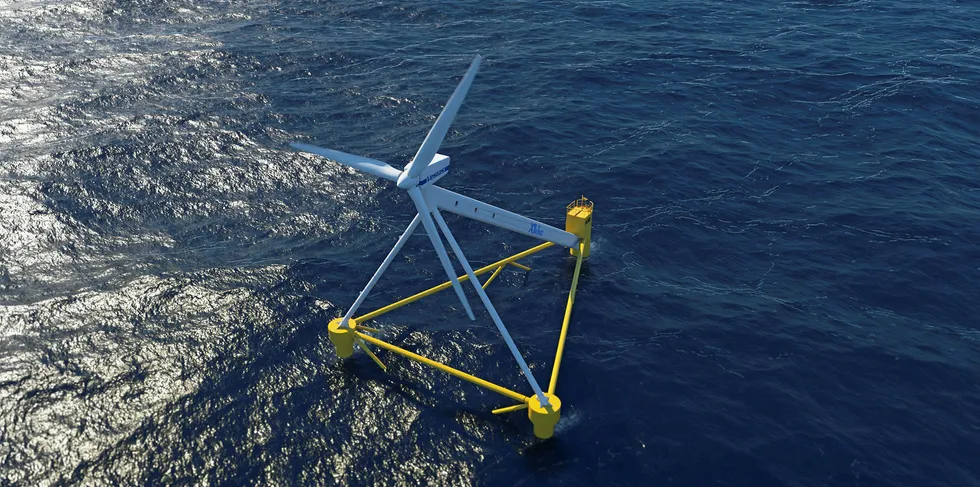 CGI of X1Wind's PivotBuoy floating wind concept