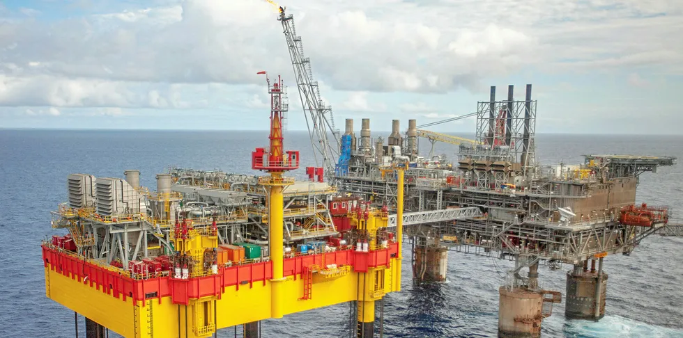 A Shell offshore facility. The company is one of those seeking emissions reductions.
