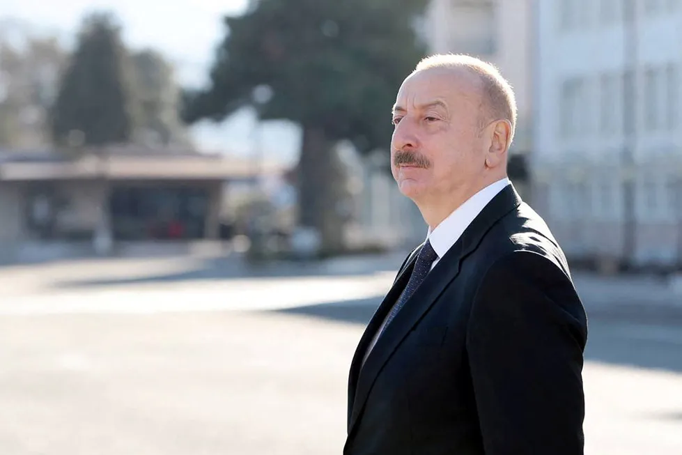 Natural gas exports: Azerbaijan President Ilham Aliyev.