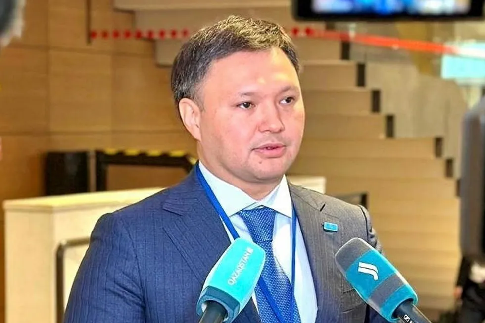Kazakhstan's KazMunayGaz executive board chairman Askhat Khasenov.