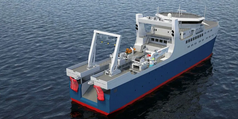 In its redesign, the company focused on the construction of the hull, including trim, draught and ballast; the engines and propulsion systems; the arrangement aft on the trawl deck; the cargo hold, including accessibility and working conditions; stairways and accommodation quarters; and engine room arrangement.