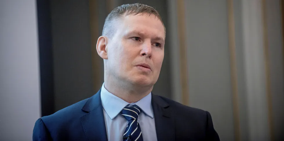 Mowi CEO Ivan Vindheim. The company settled a salmon farming price-fixing lawsuit, alongside Grieg Seafood, Leroy Seafood, Mitsubishi-owned Cermaq and Salmar.