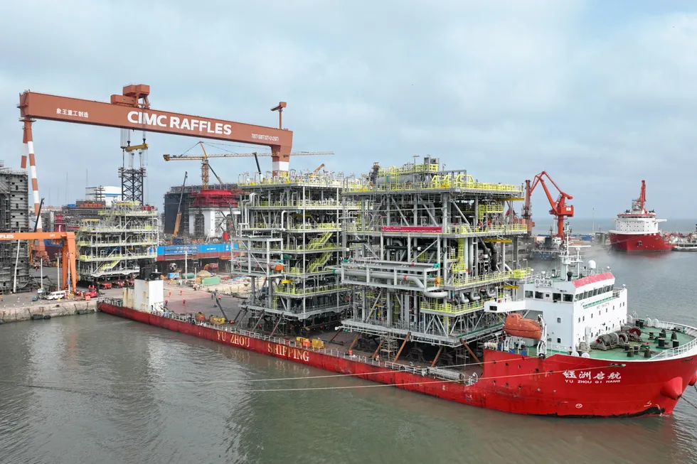 CIMC Raffles delivers Agogo FPSO modules.