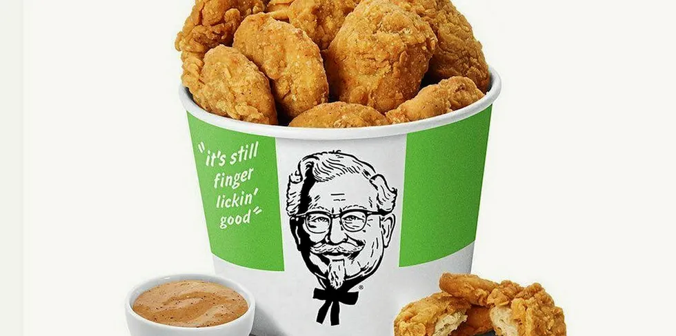 KFC restaurants in China are pushing plant-based chicken from Cargill.