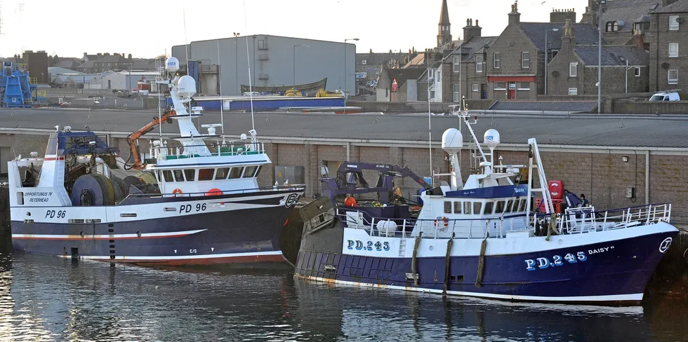 A third of Scottish vessels are reported to be tied up port because of Brexit related disruption.