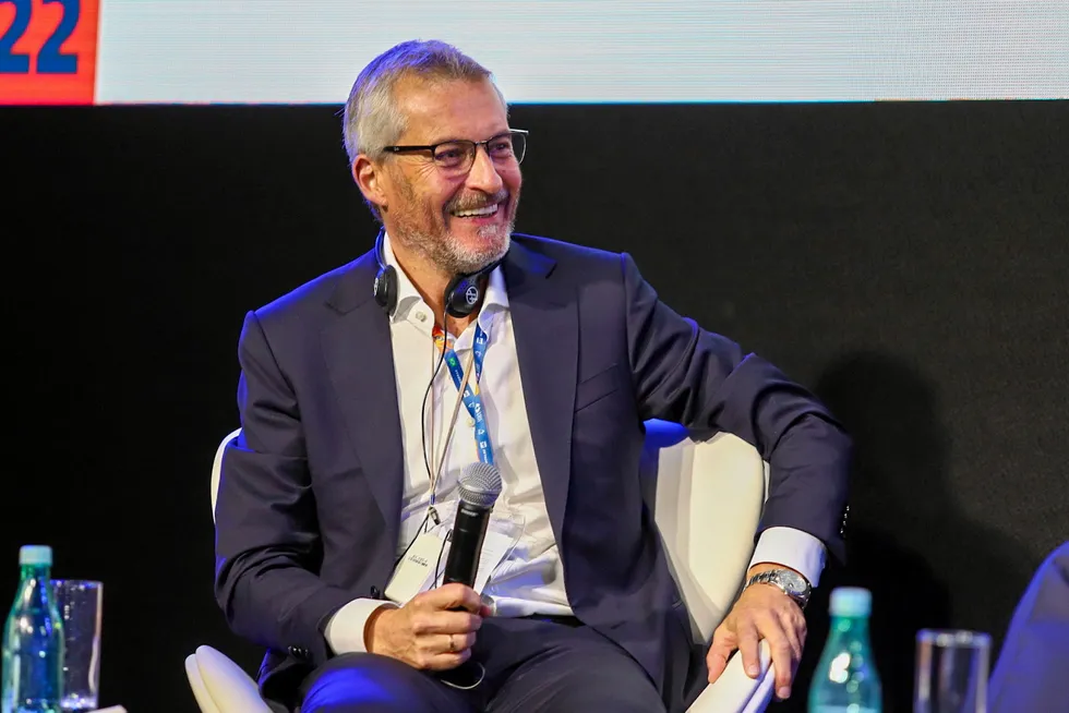 Seeking partners: Trident Energy chief executive Jean-Michel Jacoulot at Rio Oil & Gas 2022.