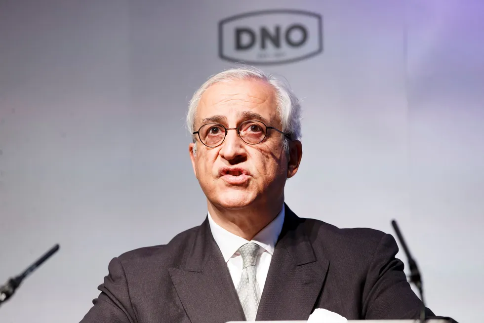 Pipeline hopes: DNO executive chairman Bijan Mossavar-Rahmani