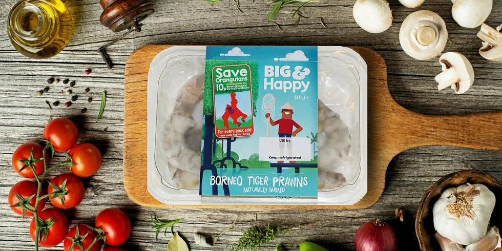 Big and Happy Prawns in Morrisons.