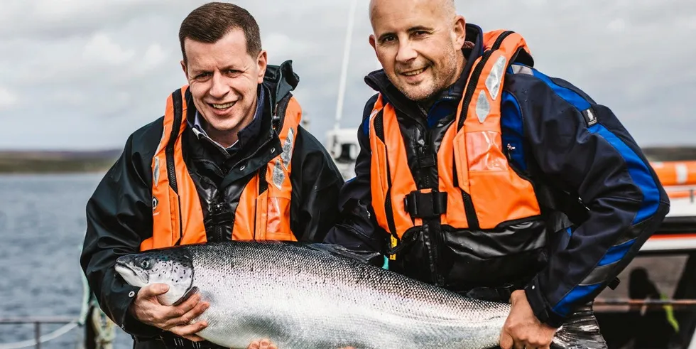 Scottish Sea Farms' Jim Gallagher and Richard Darbyshire. The group took a heavy hit from COVID-related disruptions in key markets.