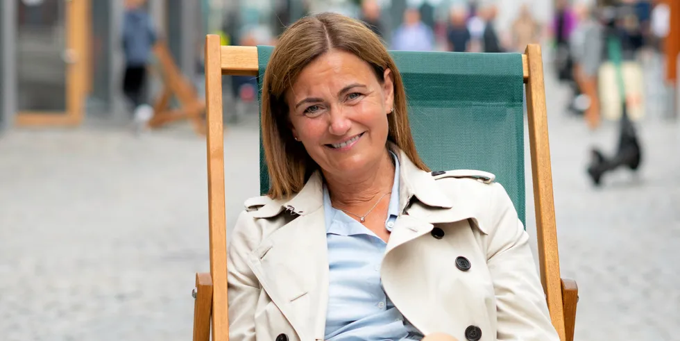 Skretting CEO Therese Log Bergjord. The executive takes a rare break in this photo.