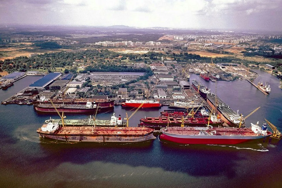 Across the road: Sembawang Shipyard is opposite two workers dormitories with confirmed coronavirus clusters