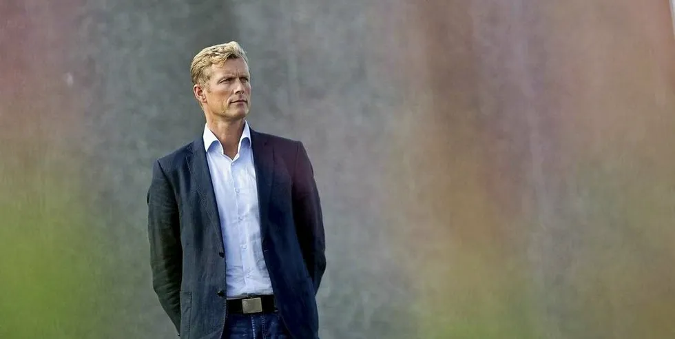 Bernt-Olav Rottingsnes, CEO of land-based salmon farmer Nordic Aquafarms' Norwegian facility.