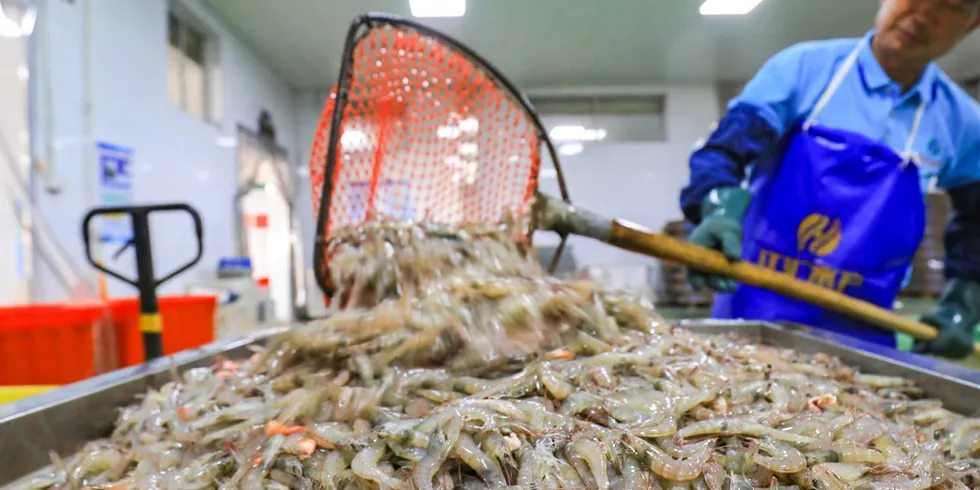 A US association said China is importing shrimp from Argentina and selling into the United States, hurting domestic producers.