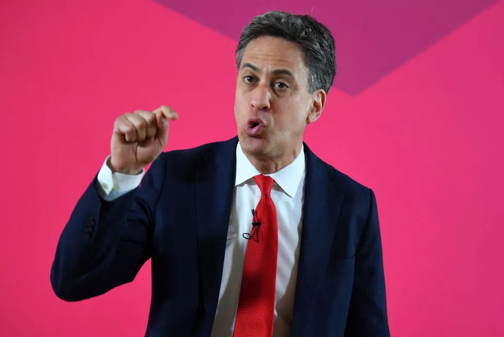UK Energy Secretary Ed Miliband.