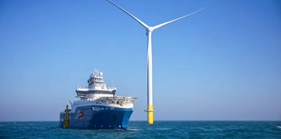 Part of Orsted's Hornsea 2 offshore wind installation.