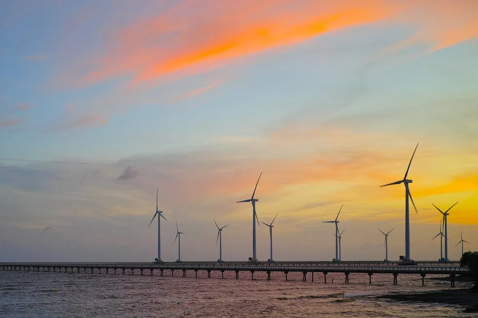 A wind farm in Vietnam.