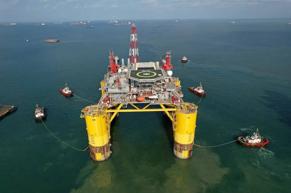 Up and running: the Whale floating production unit.