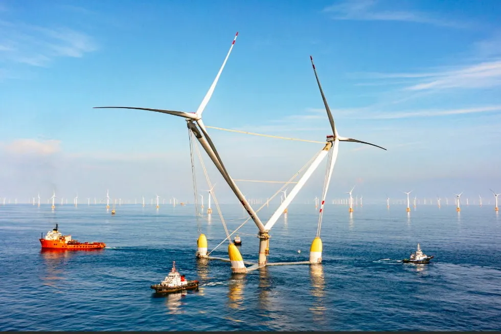 Mingyang's OceanX twin-rotor floating wind platform